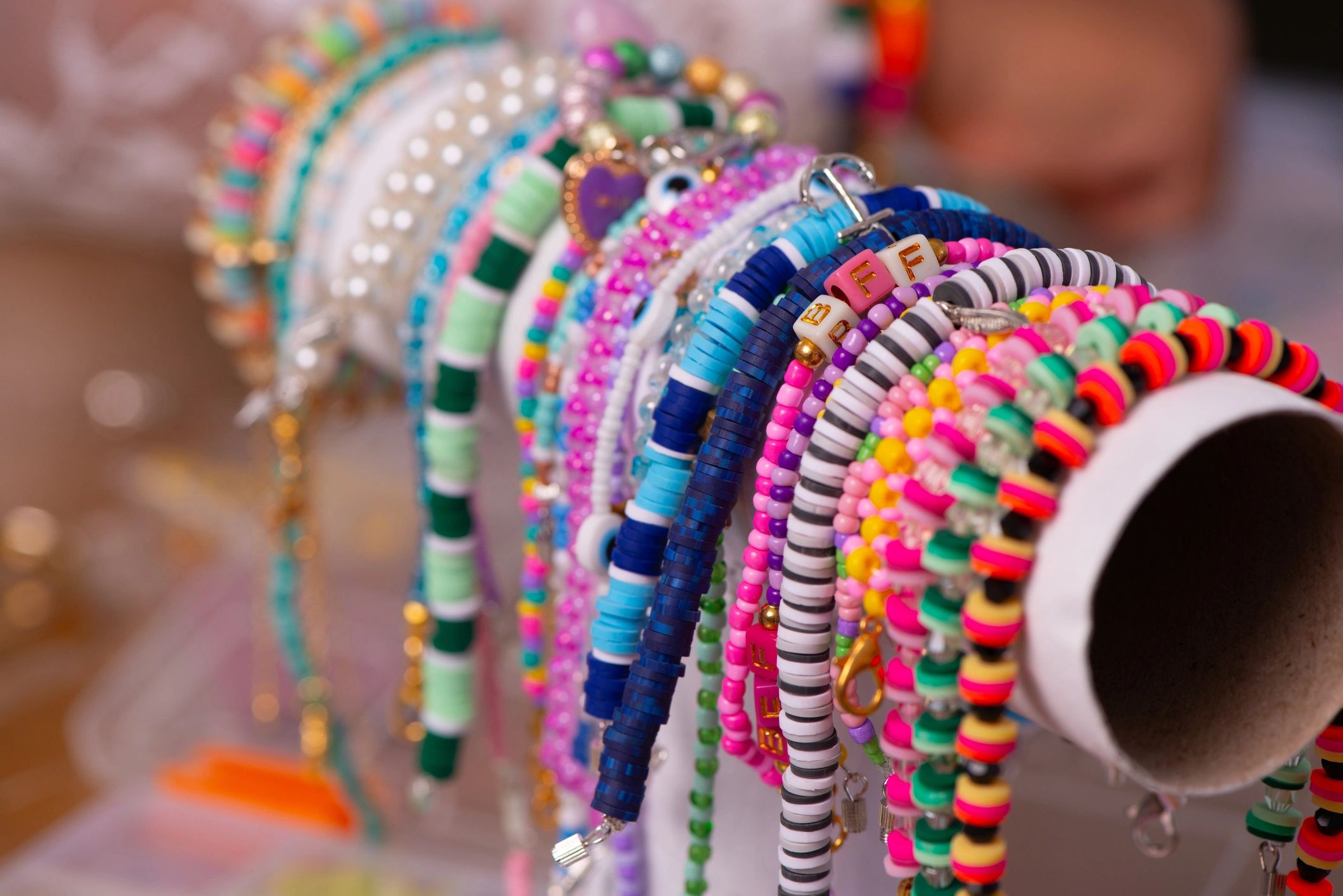 colorful beaded kids jewelry