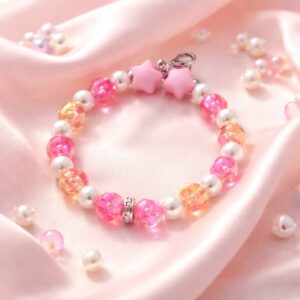 Pink Starburst Keychain