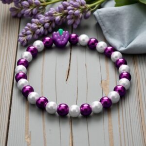 Grape Glitter Burst Bracelet