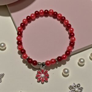 Fiery Fuchsia Petal Bracelet