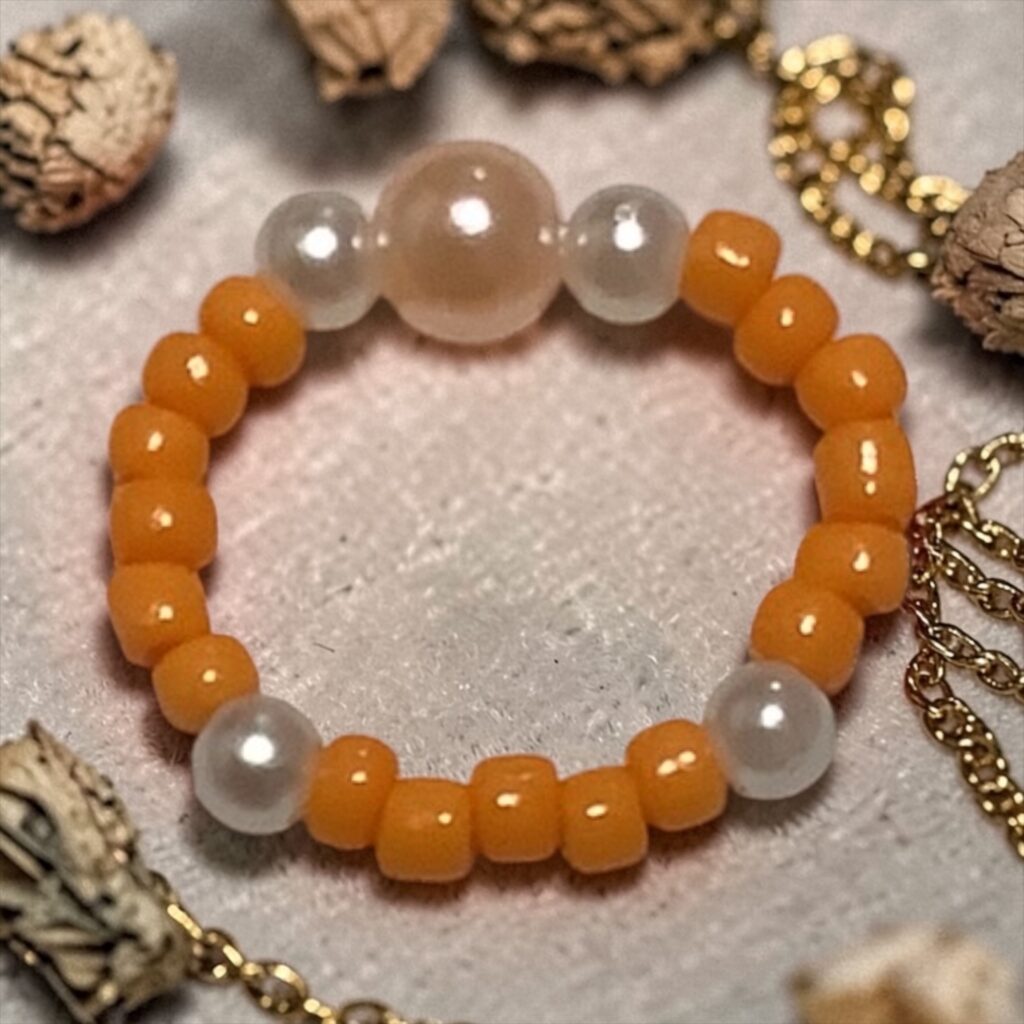 Apricot Sunshine Spark Ring
