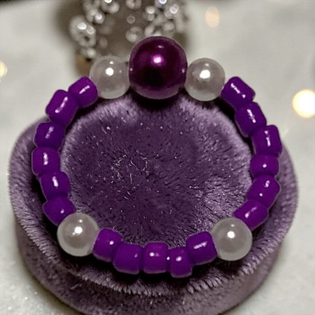 Grape Glitter Burst Ring